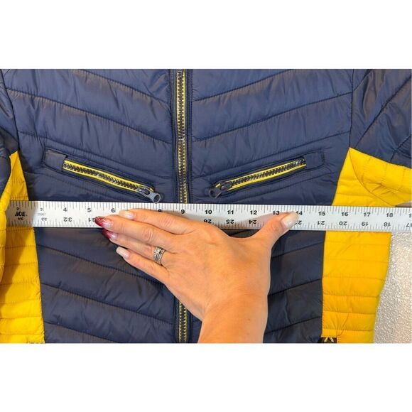 Save The Duck Colorblock Lightweight Insulated Puffer Youth Jacket Coat Size 14 - Picture 13 of 14